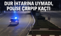 Dur ihtarına uymadı,polise çarpıp kaçtı