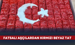Fatsalı aşçılardan kırmızı beyaz tat: Türk bayraklı baklava