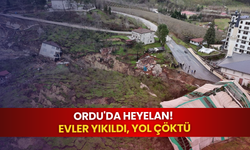 Ordu'da heyelan! Evler yıkıldı, yol çöktü