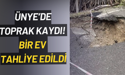 Ünye’de toprak kaydı! Bir ev tahliye edildi