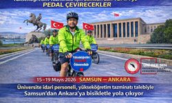 ÜNİPERSEN'den Samsun'dan TBMM'ye bisikletli eylem