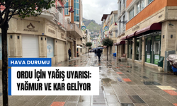 Ordu için yağış uyarısı: Yağmur ve kar geliyor