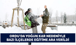 Ordu’da yoğun kar nedeniyle bazı ilçelerde eğitim tatil edildi