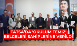 Fatsa'da 'Okulum Temiz' belgeleri sahiplerine verildi