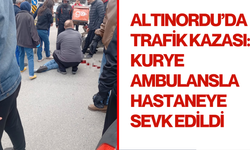 Altınordu’da trafik kazası: Kurye ambulansla hastaneye sevk edildi