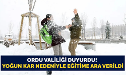 Ordu Valiliği duyurdu! Yoğun kar nedeniyle eğitime ara verildi