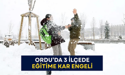 Ordu’da 3 İlçede eğitime kar engeli