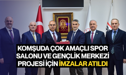 Komşuda çok amaçlı spor salonu ve gençlik merkezi projesi için imzalar atıldı