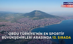 Ordu Türkiye’nin en sportif büyükşehirleri arasında 13. sırada
