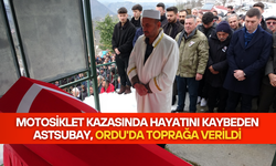 Motosiklet kazasında hayatını kaybeden astsubay, Ordu'da toprağa verildi