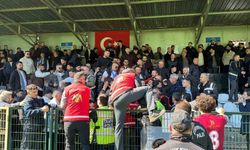 Trabzon 1. Amatör Küme Play-Off maçı sonrası tribünde kavga