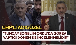 CHP'li Adıgüzel: "Tuncay Sonel'in Ordu'da görev yaptığı dönem de incelenmelidir"