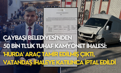 Çaybaşı Belediyesi'nden 50 bin TL'lik tuhaf kamyonet ihalesi