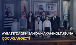Aybastı’da 23 Nisan’da makam koltuğuna çocuklar geçti