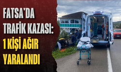 Fatsa'da trafik kazası: 1 kişi ağır yaralandı