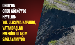 Ordu Gölköy'de heyelan: Yol ulaşıma kapandı, vatandaşlar evlerine ulaşım sağlayamıyor