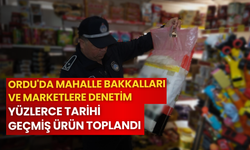 Ordu'da mahalle bakkalları ve marketlere denetim: Yüzlerce tarihi geçmiş ürün toplandı