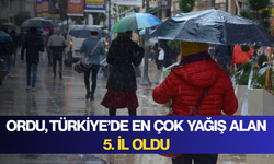 Ordu, Türkiye’de en çok yağış alan 5. il oldu
