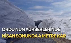 Ordu'nun yükseklerinde nisan sonunda 4 metre kar