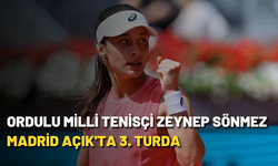 Ordulu Milli Tenisçi Zeynep Sönmez Madrid Açık'ta 3. turda