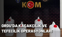 Ordu’da kaçakçılık ve tefecilik operasyonları