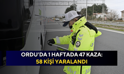 Ordu’da 1 haftada 47 kaza: 58 kişi yaralandı
