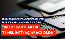 TESK Başkanı Palandöken’den faiz ve yapılandırma çağrısı: “Kredi kartı artık temel ihtiyaç aracı oldu”