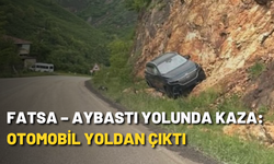 Fatsa – Aybastı yolunda kaza: Otomobil yoldan çıktı