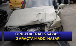 Ordu’da trafik kazası: 2 araçta maddi hasar