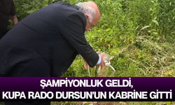 Şampiyonluk geldi, kupa Rado Dursun'un kabrine gitti