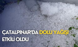Çatalpınar’da dolu yağışı etkili oldu