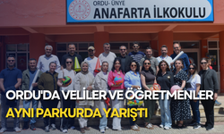 Ordu'da veliler ve öğretmenler aynı parkurda yarıştı