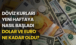 Döviz kurları yeni haftaya nasıl başladı: Dolar ve euro ne kadar oldu?