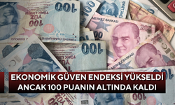 Ekonomik güven endeksi yükseldi ancak 100 puanın altında kaldı
