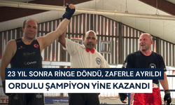 23 yıl sonra ringe döndü, zaferle ayrıldı: Ordulu şampiyon yine kazandı