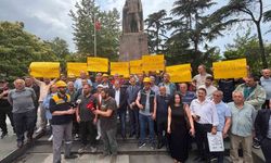 Trabzon'da madencilerin maaş protestosu