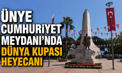 Ünye Cumhuriyet Meydanı'nda Dünya Kupası heyecanı