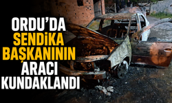 Ordu'da sendika başkanının aracı kundaklandı