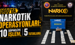 Ordu’da narkotik operasyonları: 10 şüpheliye işlem, 5 tutuklama