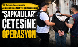 Ordu'nun da aralarında olduğu 8 ilde faaliyet göstermişlerdi: "Şapkalılar" çetesine operasyon