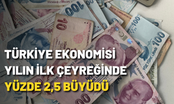 Türkiye ekonomisi yılın ilk çeyreğinde yüzde 2,5 büyüdü