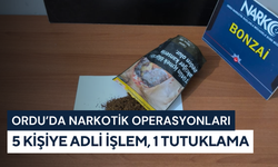 Ordu’da narkotik operasyonları: 5 kişiye adli işlem, 1 tutuklama