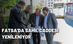 Fatsa'da Sahil Caddesi yenileniyor