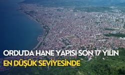 Ordu'da hane yapısı son 17 yılın en düşük seviyesinde