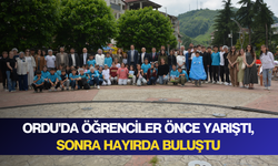 Ordu'da öğrenciler önce yarıştı, sonra hayırda buluştu