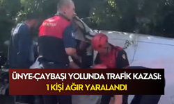 Ünye-Çaybaşı yolunda trafik kazası: 1 kişi ağır yaralandı