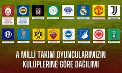 A Milli Takım oyuncularımızın kulüplerine göre dağılımı