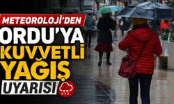 Meteoroloji’den Ordu’ya kuvvetli yağış uyarısı