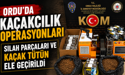 Ordu'da kaçakçılık operasyonları: Silah parçaları ve kaçak tütün ele geçirildi