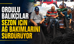 Ordulu balıkçılar sezon için ağ bakımlarını sürdürüyor